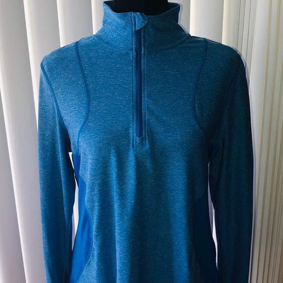 CHAMPION- L BLUE 3/4 ZIP ATHLETIC PULLOVER - Picture 2 of 8